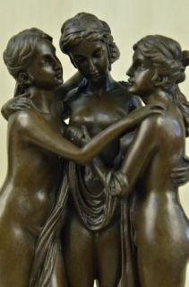 13 Deco Art Bronze Greek The Graces Three Goddess Statue Sculpture 