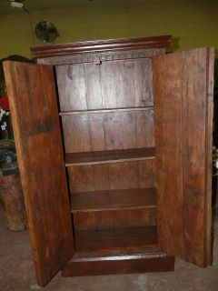 India Chest Cabinet Wardrobe Storage Armoire Furniture Teak Wood 62x32 
