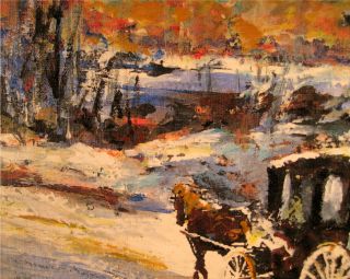   Horse Carriage 12x16 NY City Canvas Giclee Discount Art James
