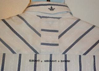 English Laundry Christopher Wicks EMBRODIERED Shirt French Cuff Hand 