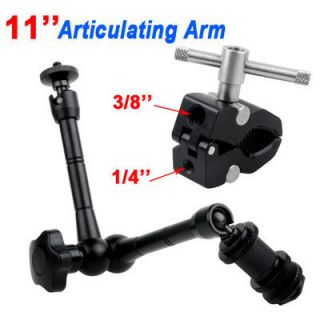 new 11 Inch Articulating Magic Arm + Super Clamp for LCD Monitor LED 
