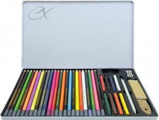 36 PC Colour Pencil Drawing Art Set in Reusable Tin Includes 