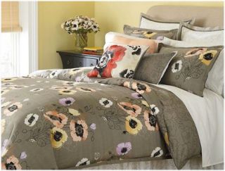 Martha Stewart Pastel Poppies King 6 Piece Reversible Comforter Set 