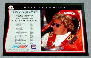 Arie Luyendyk Indycar Racer Signed Racing Card