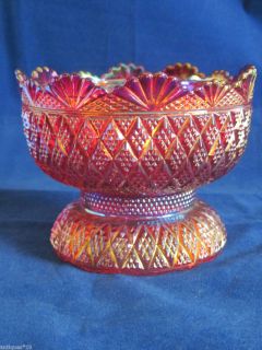 Fenton Carnival Red Compote Beautiful Mint