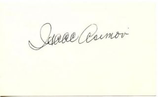 Isaac Asimov Original Vintage Signed Card Autographed Science Fiction 