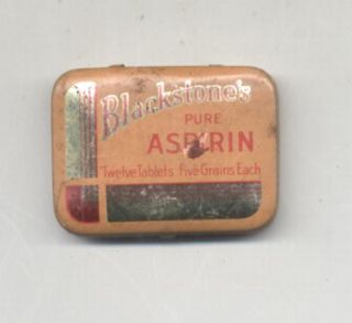 Antique Blackstones Aspirin Tin 