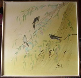   painting of birds signed ashbrook you are purchasing a beautiful