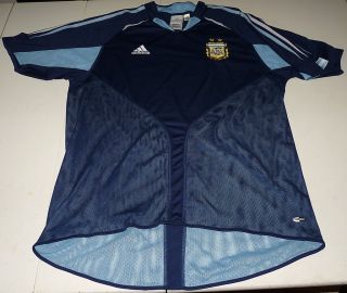 Vintage 2003 Adidas Argentina Soccer Jersey Football Shirt Mens Large 