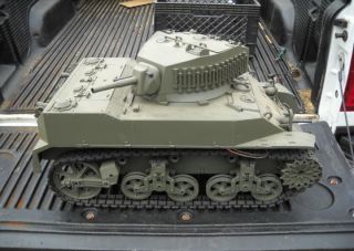 RC M5A1 Stuart Tank 1 6 Scale 21st Century Toys for Parts or Repair 