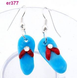 pair Shoes shape Art Glass Murano Lampwork Murano Earrings er377