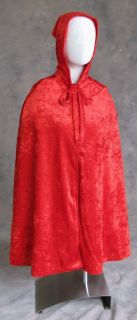 Childs Red Lined Red Cloak Cape Artemisia Designs Princess Costume s 