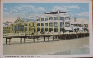 1920 Postcard Hygeia Swimming Pool Atlantic City NJ