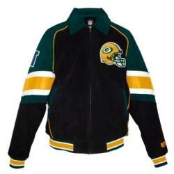Green Bay Packers Classic Leather Jacket Mens XL New