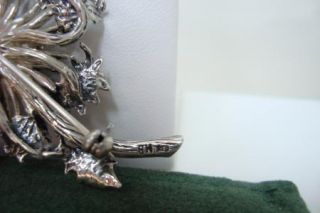 Vintage Detailed Silver Flower Pin That Is Stamped 835 HB