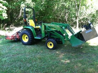 John Deere 4210 Tractor Loader with Attachments