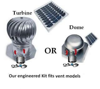 Solar Attic Vent Kit   TURBINE Roof Top Exhaust Fan Vents Save on 
