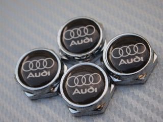 Audi Chrome License Plate Frame Holder Bolts Screws A3 A5 A6 A4 7 Q3 