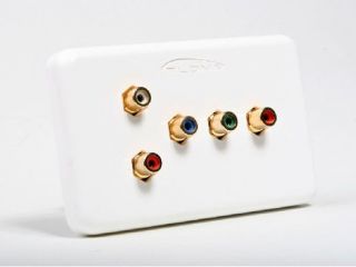 Atlona 5 RCA Component Video + Stereo Audio Wall Plate Single Gang 