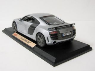 Audi R8 GT Diecast Model Car Maisto Special Edition Silver 1 18 Scale 