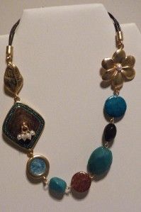 Laura Ashley Brown Turquoise Necklace