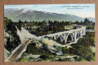   Color Postcard Theo Sohmer ARROYO SECO (SUICIDE) BRIDGE PASADENA CAL