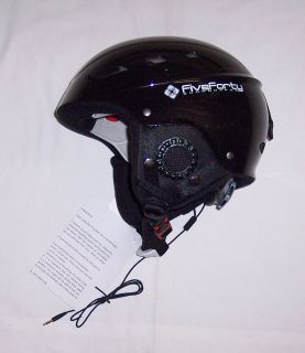 New 540 Q1 Audio Snowboard / Ski Helmet Black Small Ipod 
