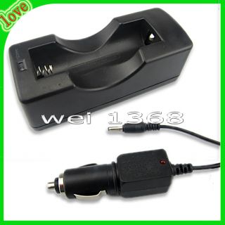   18650 Charger Car Charger AC Adaptor for Single 18650 Battery