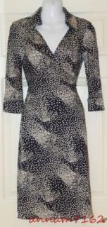 Diane Von Furstenberg Size 12 100 Silk Jersey Wrap New Jeanne Two 