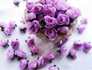 Artificial Fake Red Rose Silk Flower Heads Wedding Home Hair Clip Deco 