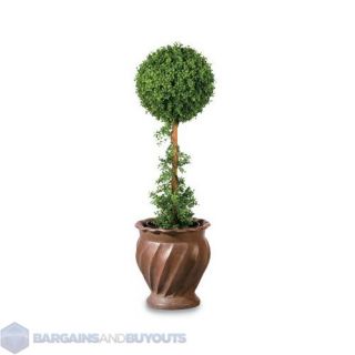 Boxwood Ball Natural Looking Artificial Topiary Tree w Dark Green Pot 