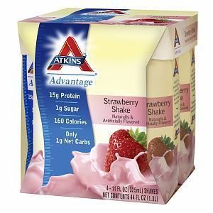 Atkins Advantage Shakes Strawberry 4 Ea