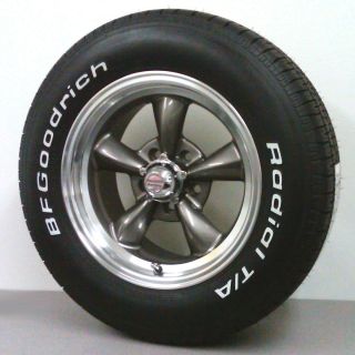   Wheel Charcoal Gray 15x7 5 Lug BFG T A Tires Muscle Car Rims