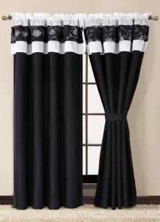 ava black and white curtain set w tassels sheers this is the matching 