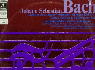 EMI Columbia 991498 Bach Cantatas Mathis Gonnenwein LP