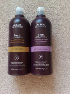 Aveda Invati Exfoliating Shampoo Thickening Conditioner 33 8 fl oz 1L