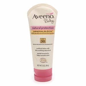 Aveeno Baby Natural Protection MineralBlock Sunscreen Lotion, SPF 30 3 