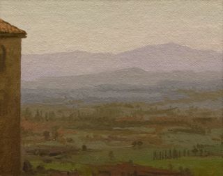 Afternoon View from Assisi Italy Original Painting by Abbey Ryan 