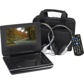 Audiovox D705PK 7 inch Portable DVD Player with Car Headrest Mounting 