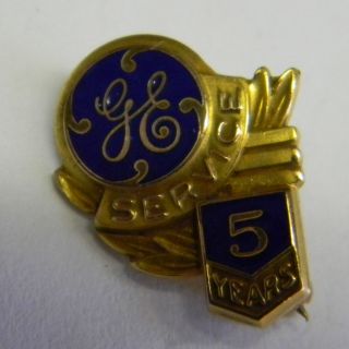   Electric GE Employee 5 Year Pin Award Charm Pinback Button GS