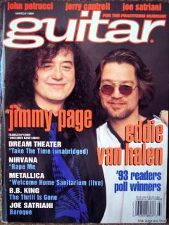    Eddie Van Halen Guitar Magazine March 1994 Nirvana Metallica BB King