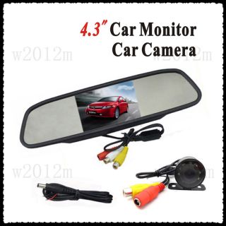 TFT LCD Car Monitor Mirror with Car Reversing Rear View Camera 