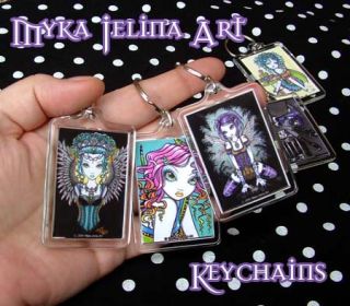 Gothic Henna Fairy Art Keychain Myka Jelina Fae Ayanna