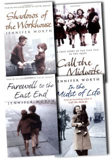 Jennifer Worth Collection 4 Books Set Call The Midwife Shadows of The 
