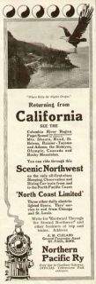 1911 Northern Pacific Railway North Coast Limited Train Advertisement