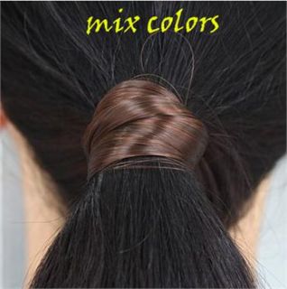  Hairpiece Ponytail Holder Hair Tie 6 Colors
