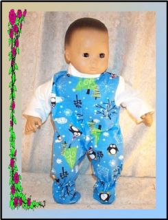 Doll Clothes Baby Footed Pajamas FIT15 16 inch American Girl Bitty 