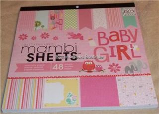 New Baby Girl 12x12 Scrapbook Album Set Paper Stickers card making 