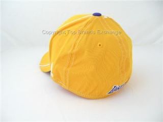 Adidas Los Angeles Lakers Yellow Flexfit Cap Hat L XL