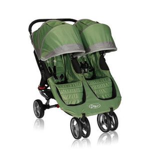 Baby Jogger City Mini Double Stroller Green Gray